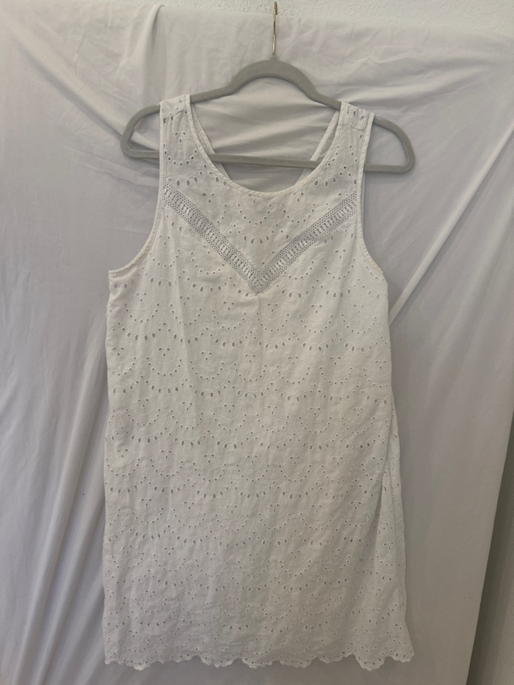 Gap white eyelet Shift Dress sz XL